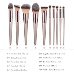 image-Hot Champagne Makeup Brushes Set for Women Cosmetic Foundation Powder Blush Eyeshadow Kabuki Blending Make Up Brush Beauty Tools
