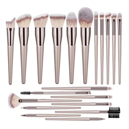 image-Hot Champagne Makeup Brushes Set for Women Cosmetic Foundation Powder Blush Eyeshadow Kabuki Blending Make Up Brush Beauty Tools