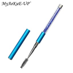 image-Rhinestone Lash Brush Reusable Eyelash Brushes Mascara Wand Applicator Eyelash Extension Makeup Tool