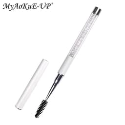 image-Rhinestone Lash Brush Reusable Eyelash Brushes Mascara Wand Applicator Eyelash Extension Makeup Tool