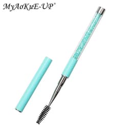 image-Rhinestone Lash Brush Reusable Eyelash Brushes Mascara Wand Applicator Eyelash Extension Makeup Tool