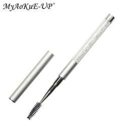 image-Rhinestone Lash Brush Reusable Eyelash Brushes Mascara Wand Applicator Eyelash Extension Makeup Tool