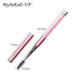 image-Rhinestone Lash Brush Reusable Eyelash Brushes Mascara Wand Applicator Eyelash Extension Makeup Tool
