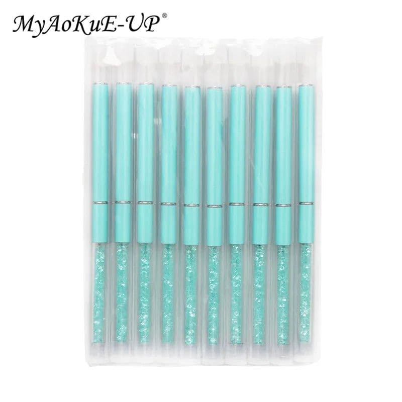 image-Rhinestone Lash Brush Reusable Eyelash Brushes Mascara Wand Applicator Eyelash Extension Makeup Tool