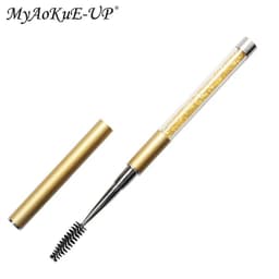 image-Rhinestone Lash Brush Reusable Eyelash Brushes Mascara Wand Applicator Eyelash Extension Makeup Tool