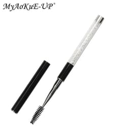 image-Rhinestone Lash Brush Reusable Eyelash Brushes Mascara Wand Applicator Eyelash Extension Makeup Tool