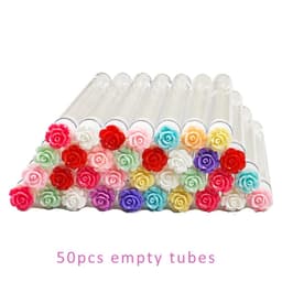 image-50pcs Reusable Eyelash Brush Tube Eyelash Wands Eyebrow Brush Replaceable Dust-proof Sparkling Broken Diamond Bottom LAUKISS