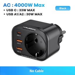 image-ASOMETECH 33W GaN Charger PPS PD USB C Charger Wall Socket With 4000W AC Outlets Power Strip Quick Charger For iPhone 14 Samsung