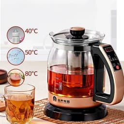 image-220V 1.2L LCD display electric kettle glass teapot multifunction health preserving pot