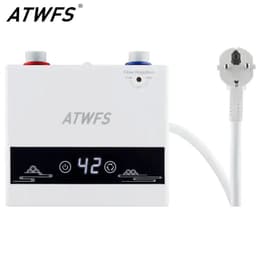 image-ATWFS Instant Water Heater 220V 4000W Portable Electric Heaters for Bathroom Hot Water Shower and Home Kitchen Heating