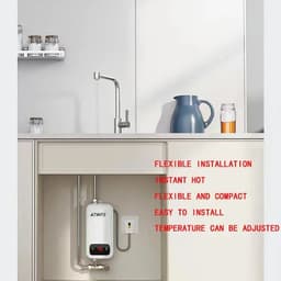 image-ATWFS Instant Water Heater 220V 4000W Portable Electric Heaters for Bathroom Hot Water Shower and Home Kitchen Heating