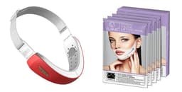 image-LED Photon Therapy V-shaped Slimming Facial Micro-current Electric Vibration Lifting Massager