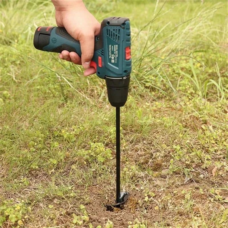 image-8 Sizes Planter Garden Auger Spiral Drill Bit Planting Hole Digger Drill Bit Yard Gardening Short Rod Planting Digger Tool