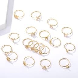 image-Letter ring Z gold plated stainless steel