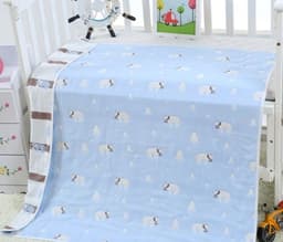 image-110 * 110cm baby bath towel cover blanket gauze children quilt quality baby children pure cotton 6 six layer gauze bath towel