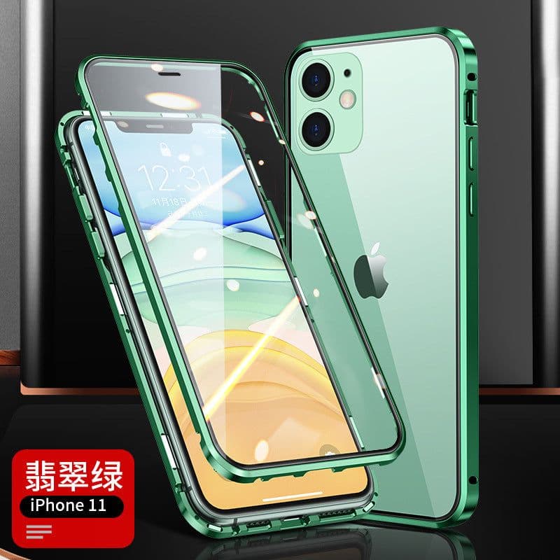 image-Suitable for Apple 13Pro privacy Magneto mobile phone case iPhone13Promax magnetic double-sided glass case