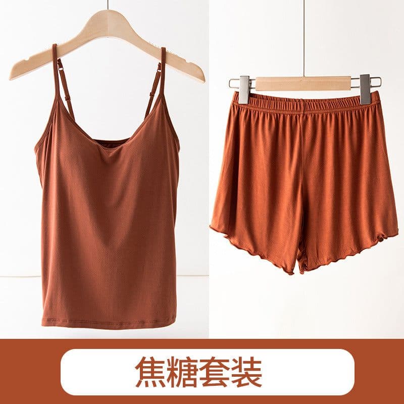 image-Sepsweet Modal Camisole Set Khaki XL