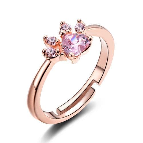 image-New Cat Bear Dog Paw Ring for Women Jewelry Sets