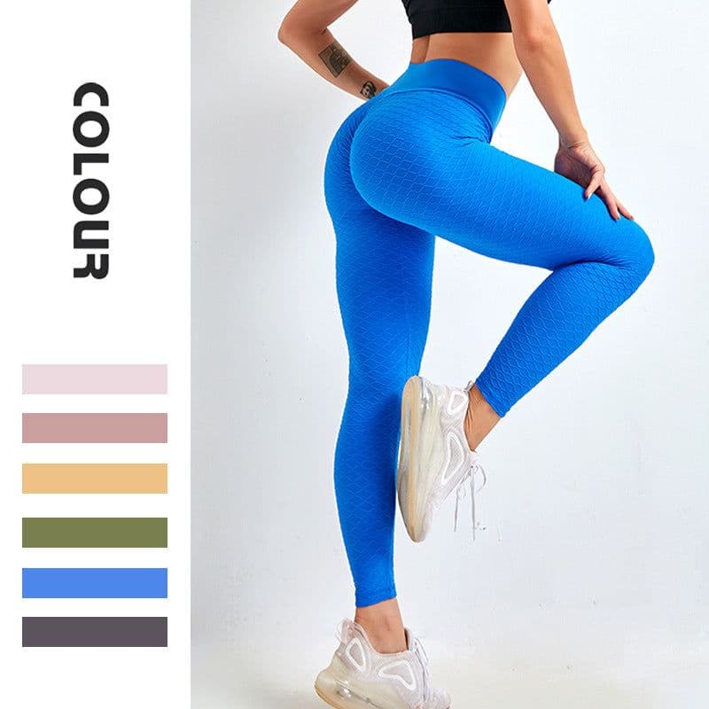 image-European and American peach butt seamless yoga pants three-dimensional shaping butt lifting tights sports pants high waist hip rhombus pants