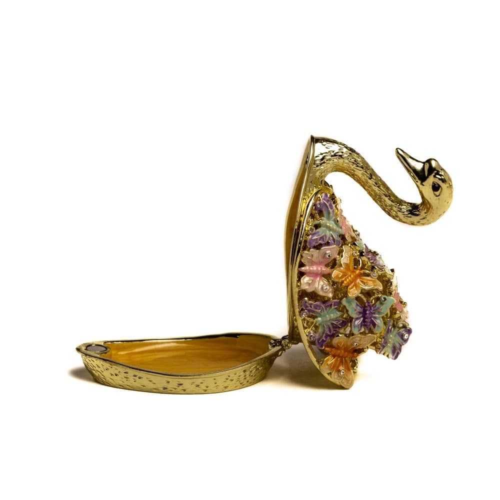 image-Golden Swan Decorated with Butterflies