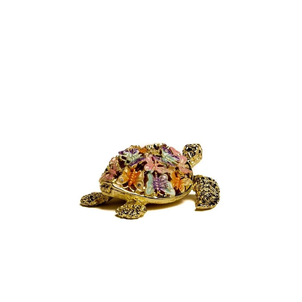 image-Golden Turtle Decorated with butterflies
