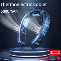 image-Wearable USB Rechargeable Neck Air Conditioner