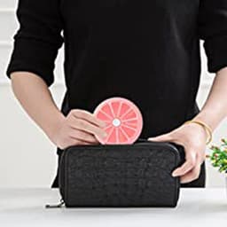 image-Portable Pill Box - Purple 7-Day Organizer