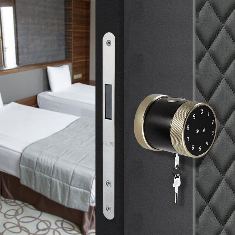 image-Lei Yu Smart Fingerprint Door Lock - Silver LVD-06