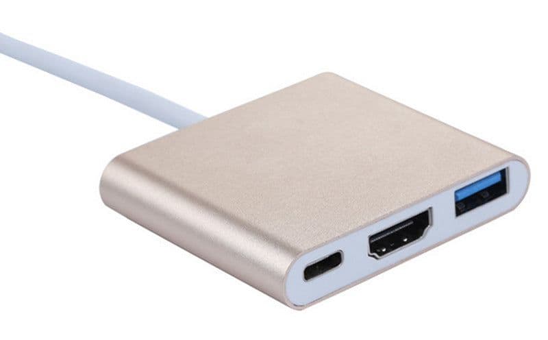 image-XWD 4K Docking Station - Gray Black 3-in-1 Adapter Cable