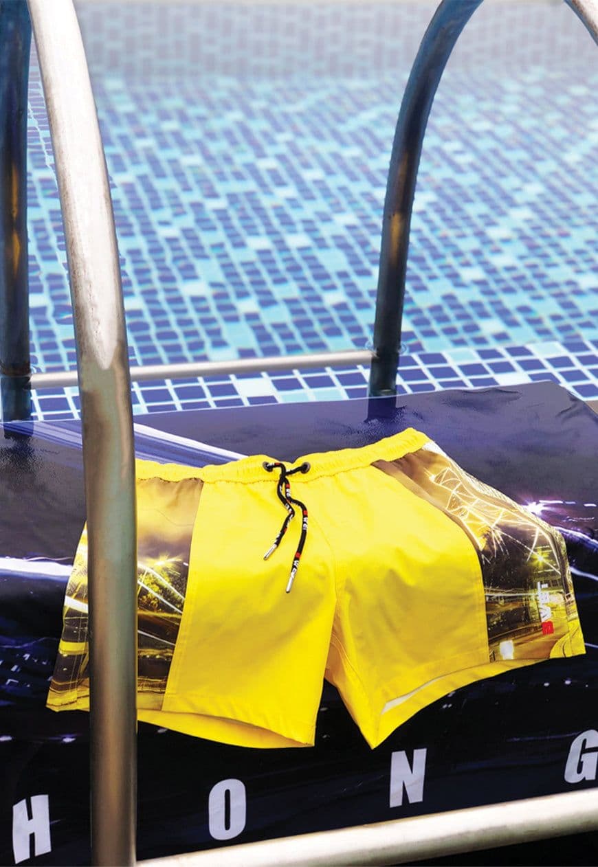 image-Skyline Collection: Eco-Friendly Beach Shorts for Your Urban Vibe