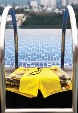 image-Skyline Collection: Eco-Friendly Beach Shorts for Your Urban Vibe