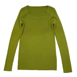 image-Retro High-End Square Collar Long-Sleeve Sweater - Coffee, Women