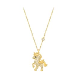 image-South Korea Dongdaemun Diamond Pony Golden Necklace Net Red Same Style Clavicle Chain Fashion Simple Wild Girl Earrings
