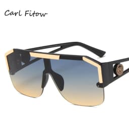 image-2020 new European and American sports style sunglasses fashion hollow lion sunglasses cross-border trend one-piece sunglasses