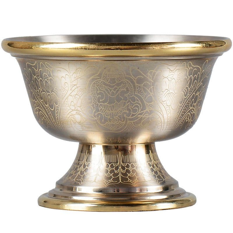 image-Water Supply Cup for Buddha Cup Copper Manual Household Buddha Front Cup Water Supply Bowl
