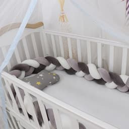 image-Baby Bumper Bed Braid Knot Pillow Cushion Bumper for Infant cuna Bebe lit Crib Protector Cot Bumper Room Decor