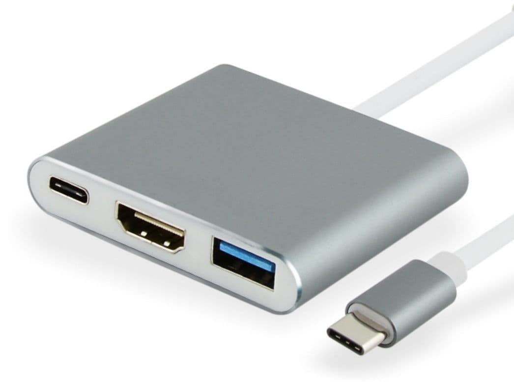 image-XWD 4K Docking Station - Gray Black 3-in-1 Adapter Cable