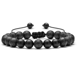 image-Tiger Eye Couple Bracelets Matte Black Agate Beads Bracelet
