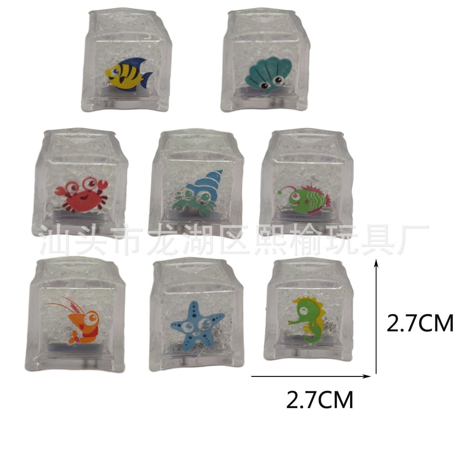 image-Colorful Water Bathing Flashing Lights for Kids, Set of 8, Ocean Pattern