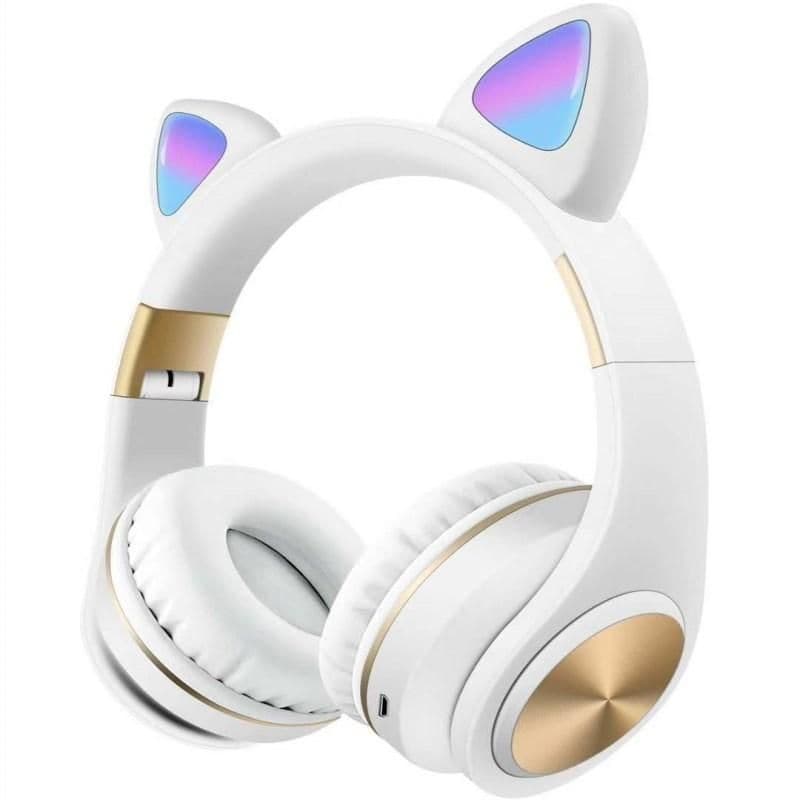 image-Cute Cat Ear Style Wireless Bluetooth Light Headset
