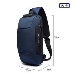 image-ozuko Chest Bag USB Anti-Theft Waterproof Black