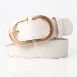image-Trendy Red Imitation Leather Belt, Women's Corset Buckle 105cm Long