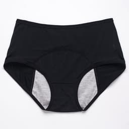 image-Women's High Waist Period Underwear - Black Leak-Proof