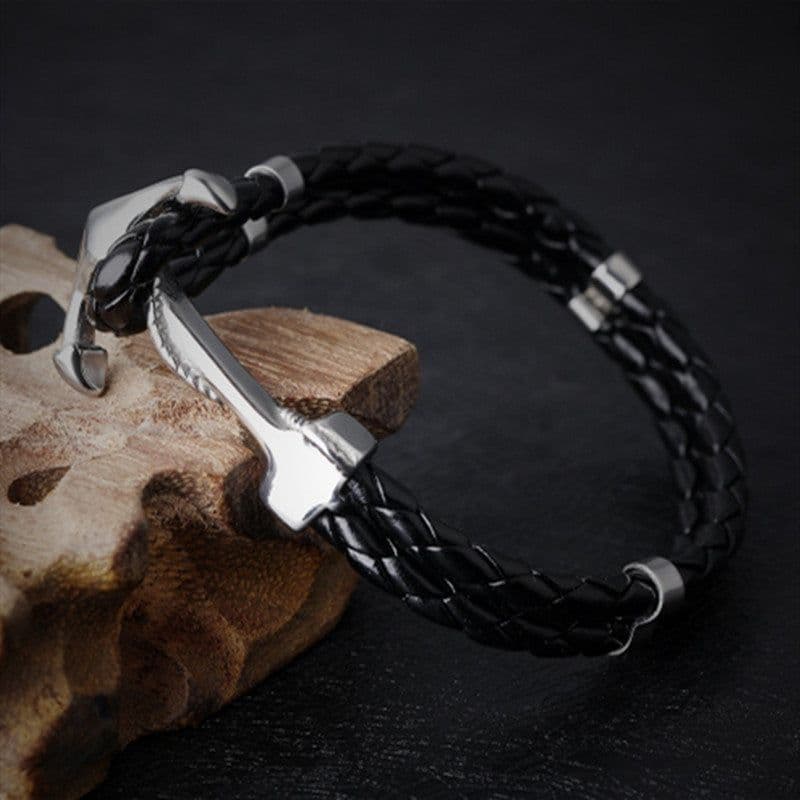 image-Anchor Braided Multi-layer Men's Bracelet