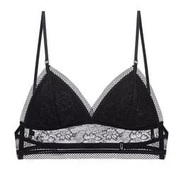 image-Lacy Triangle Cup Backless Bra - Women's Summer Invisible XL (65 characters)