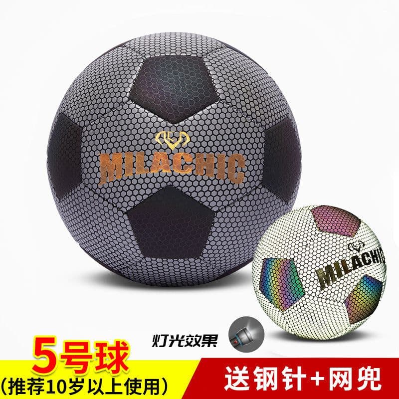 image-Luminous Fluorescent Reflective Football PU Ball Size 4 With Logo Printing