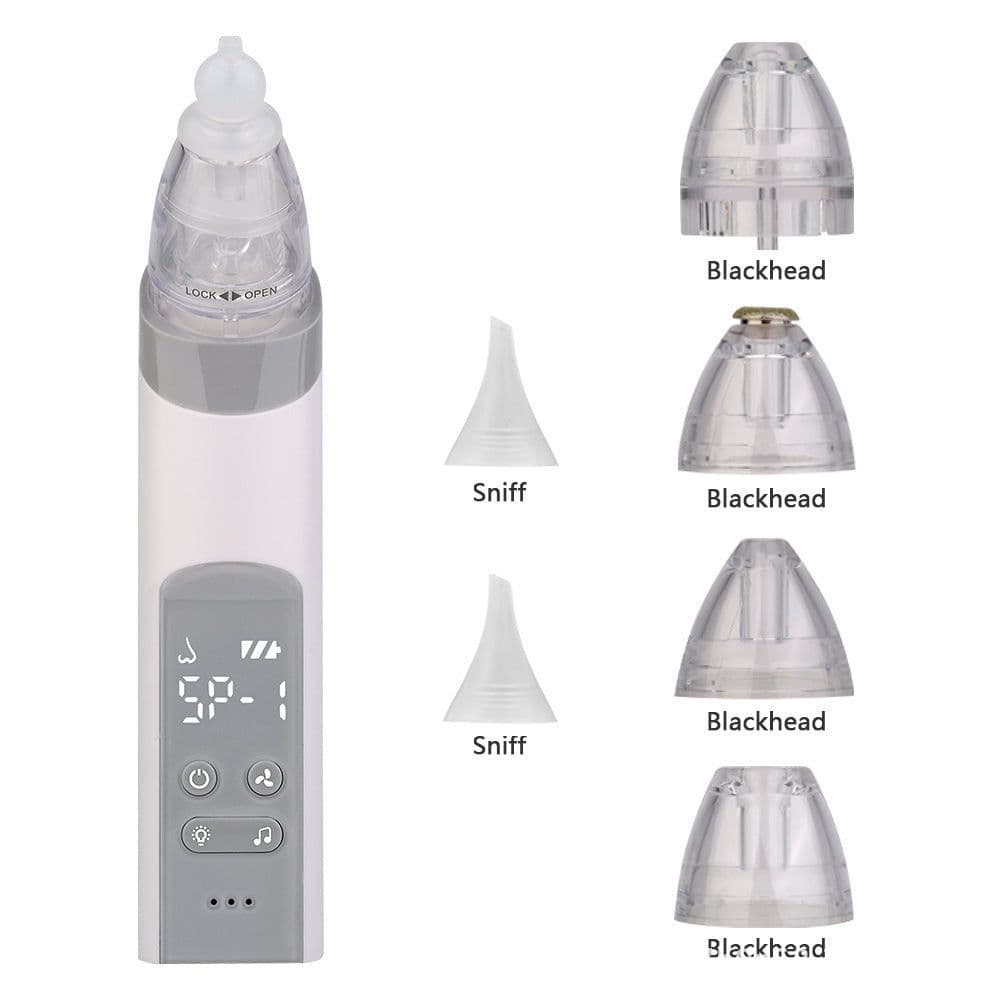 image-Rechargeable electric nasal suction device with adjustable suction power and music, baby sucking nose, cleaning nose, sucking blackheads