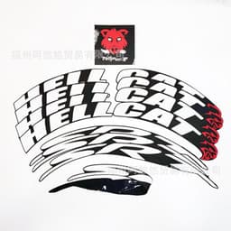 image-Car Tire Letter Stickers - White PVC Adhesive Washable