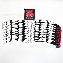 image-Car Tire Letter Stickers - White PVC Adhesive Washable