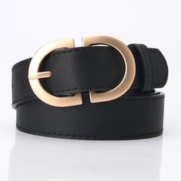 image-Trendy Red Imitation Leather Belt, Women's Corset Buckle 105cm Long